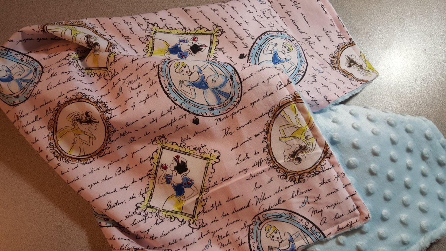 Disney Princess Minky Blanket Handmade Baby Toddler Girl