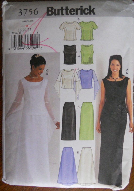 Butterick 3756 Plus  size  wedding  dress  pattern  Plus  size 