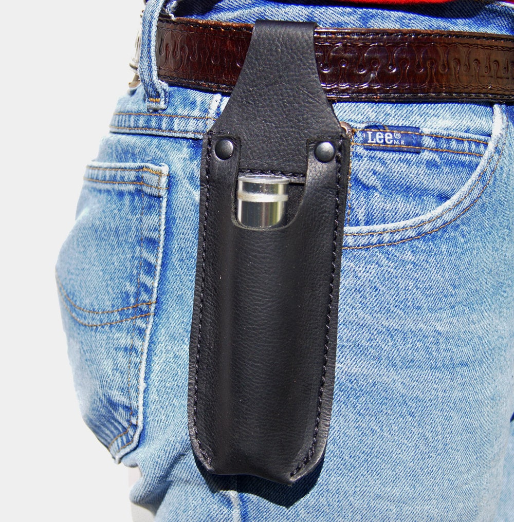 Vape Case ECig Leather Belt Holster Cylinder 3/4