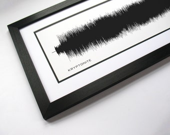 Kryptonite - Music Art Sound wave Print - Song Lyric Art, Band Poster