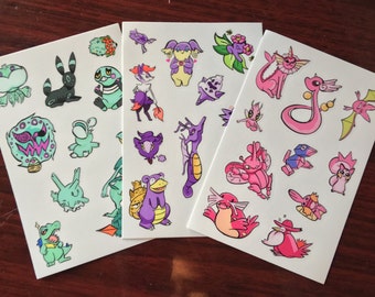 Shiny Pokemon Sticker Series - Weatherproof Edition