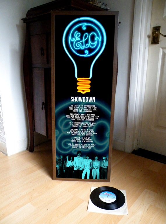 ELECTRIC LIGHT ORCHESTRA showdown promo poster lyric