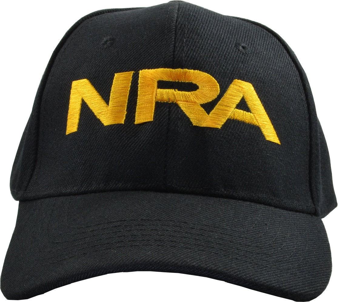 NRA Black Hat Yellow Embroidered Free Shipping