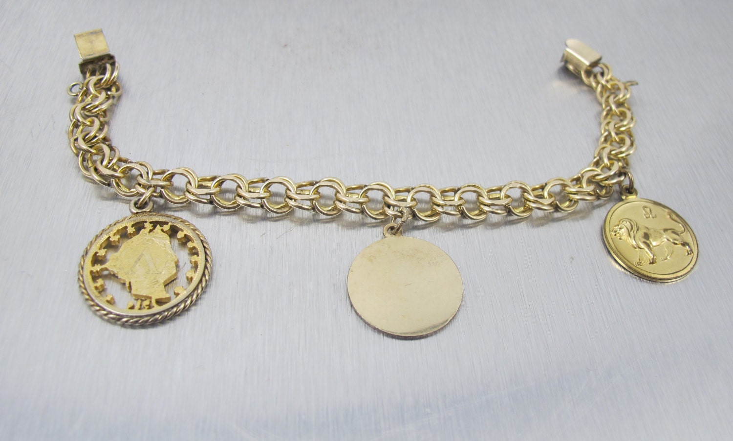 Jacoby Bender Charm Bracelet Mid Century Jewelry Zodiac Leo