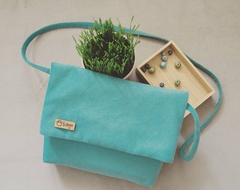 Everyday cross-body bag / casual bag / woman bag / biruza color