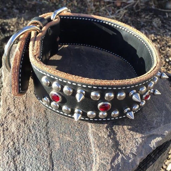 Hunting Dog Collars in BLK Russet and Dark by AmishLeatherStore