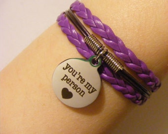 You're my person bracelet, you're my person jewelry, friendship bracelet, friendship jewelry, BFF bracelet, BFF jewelry, fashion bracelet