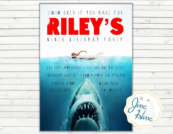 Shark Birthday Party Invitation Wording 7