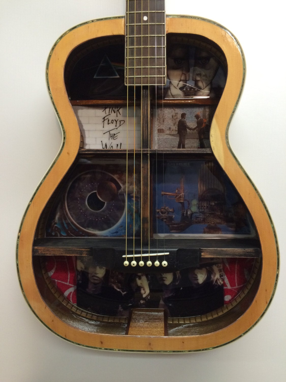 Guitar Shelf 24. PINK FLOYD EDITION. Recycled acoustic