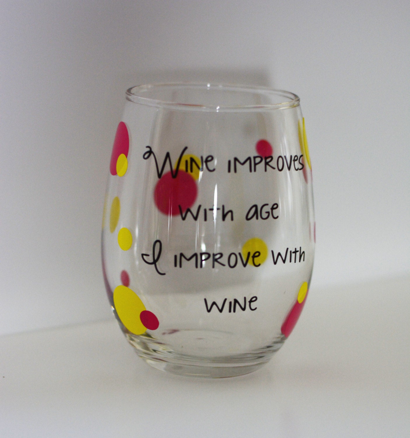 Funny Stemless Wine Glass