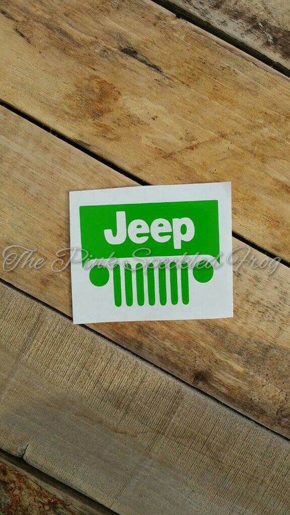 Jeep grill decal jeep decal yeti cup decal car decal vinyl