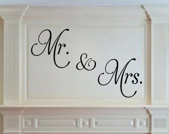 Mr. & Mrs. Custom Wall Decal