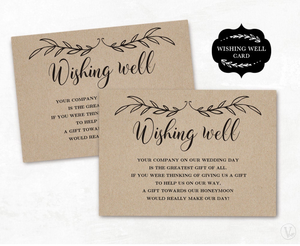 Free Printable Wishing Well Cards Printable Templates