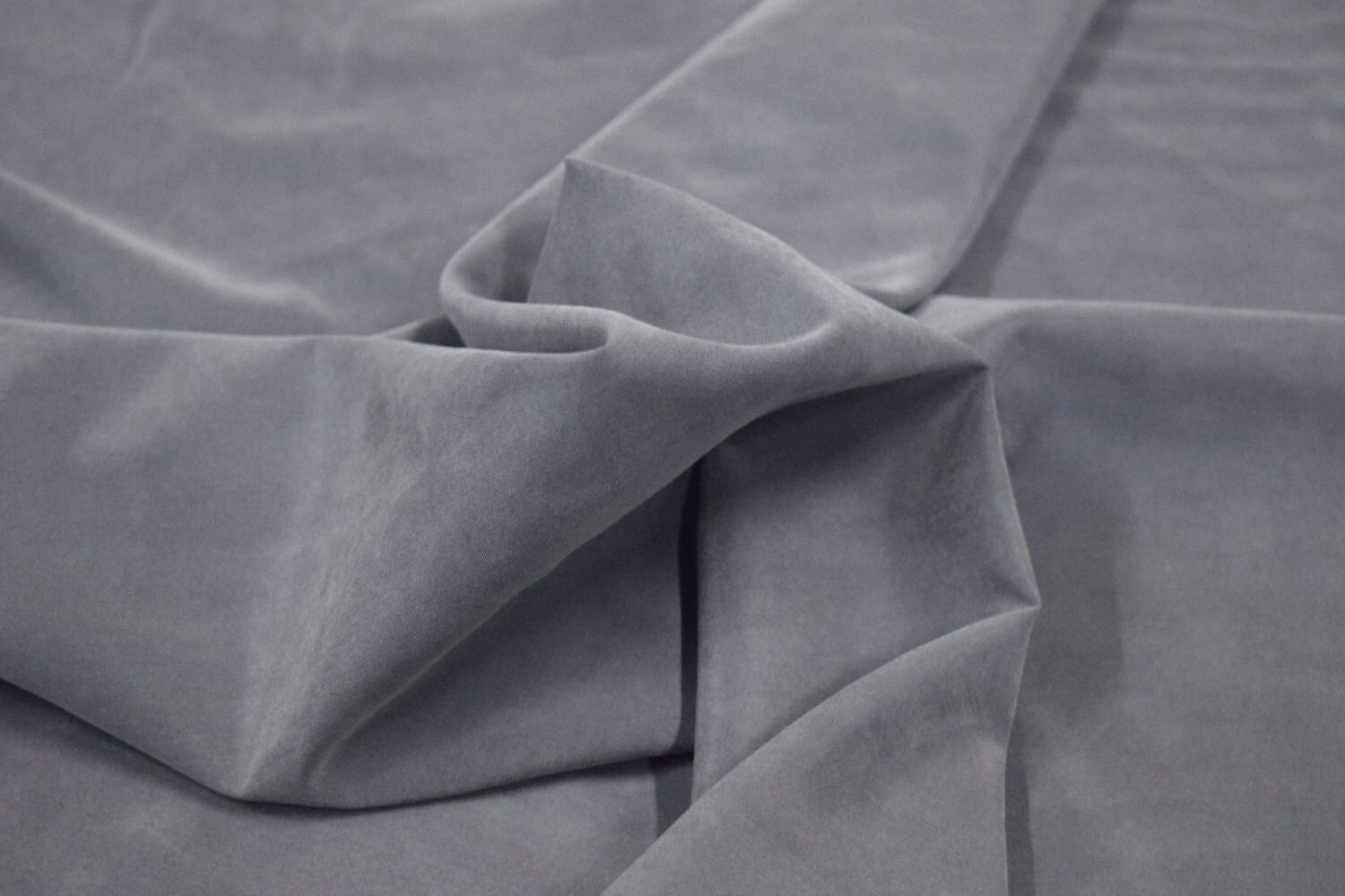Grey Polynosic Polyester Microfiber Fabric Shirting Apparel