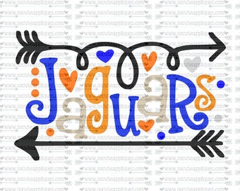 SVG, DXF, EPS Cut file, Jaguars fun arrows svg, socuteappliques, SvG Sayings, football svg, football sister svg, football mom svg
