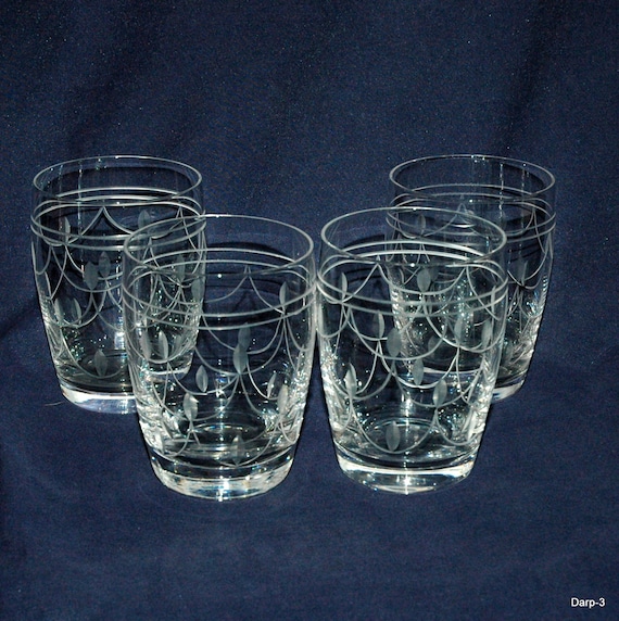 4 Vintage Stuart Crystal Glass Tamara Whiskey Water Tumbler 3489