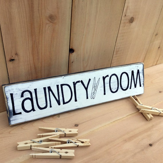 Laundry Room Rustic Wooden Sign From Reclaimed Wood