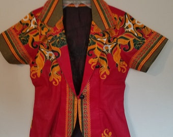 Pink/Orange Ankara/ African print Jacket