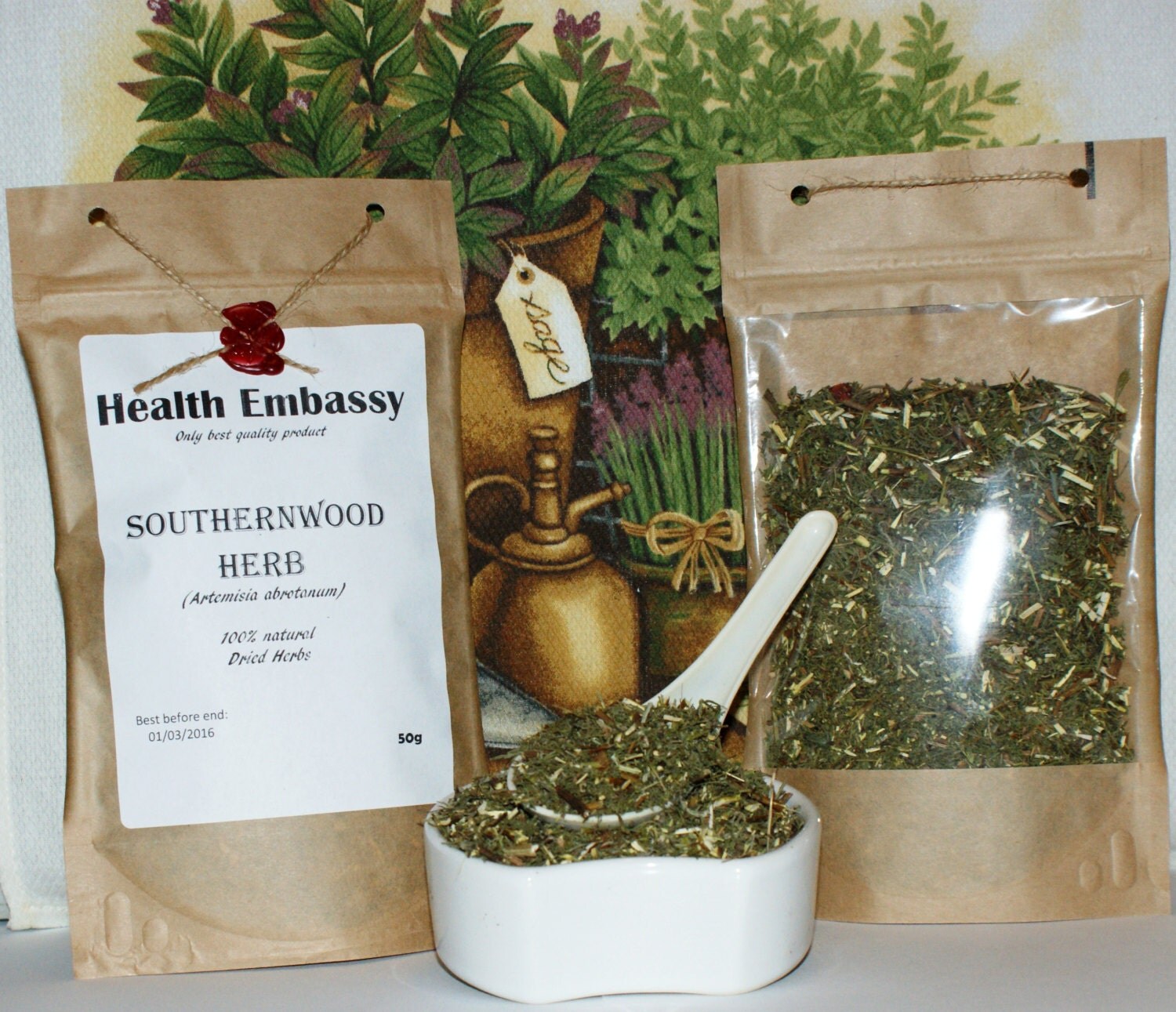 Southernwood Herb Artemisia abrotanum 50g Health Embassy