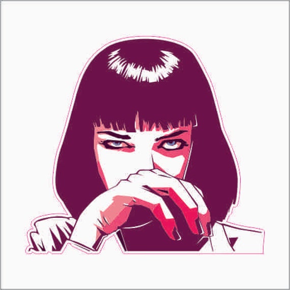 Pulp Fiction Uma Thurman Vinyl Decal / Sticker by TheKingOfDecals