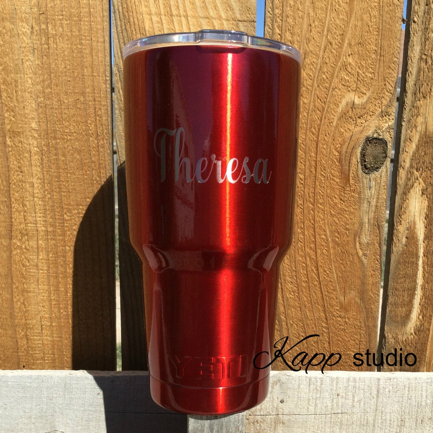 YETI 30 oz tumbler in Candy Red by Kappstudio on Etsy