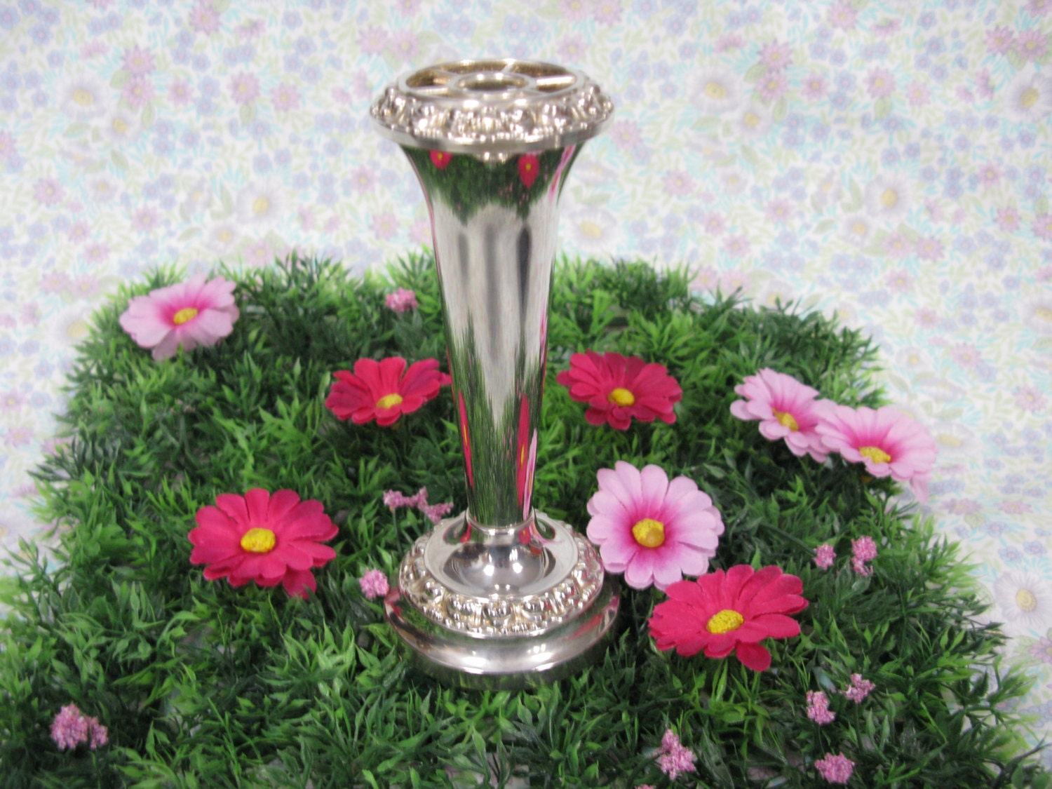 Silver Plated Vase Small Flower Vase Silver Posy Vase