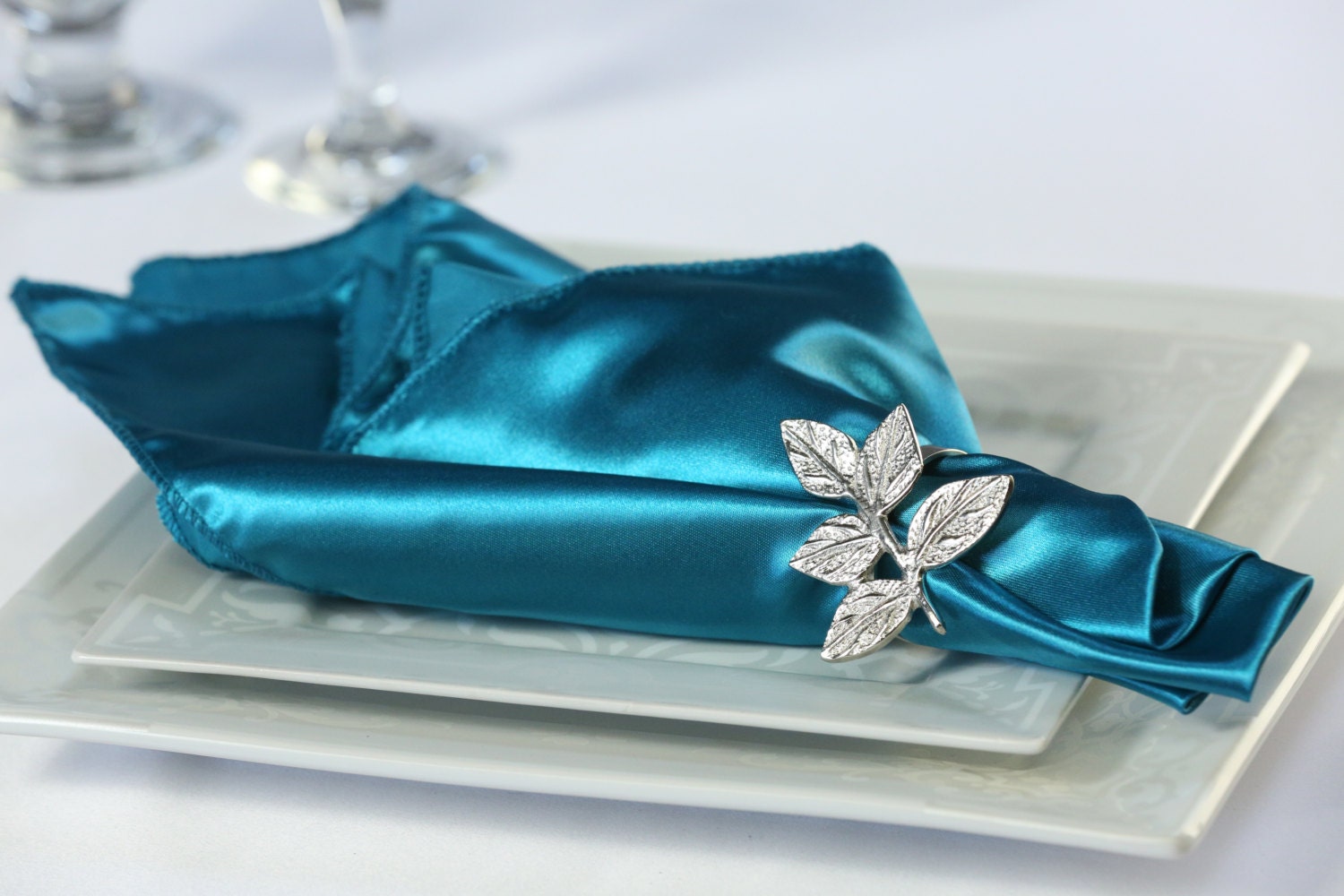 Teal Napkin Satin