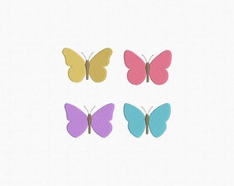 Mini Butterfly Machine Embroidery Design - 4 Designs by 3 Sizes