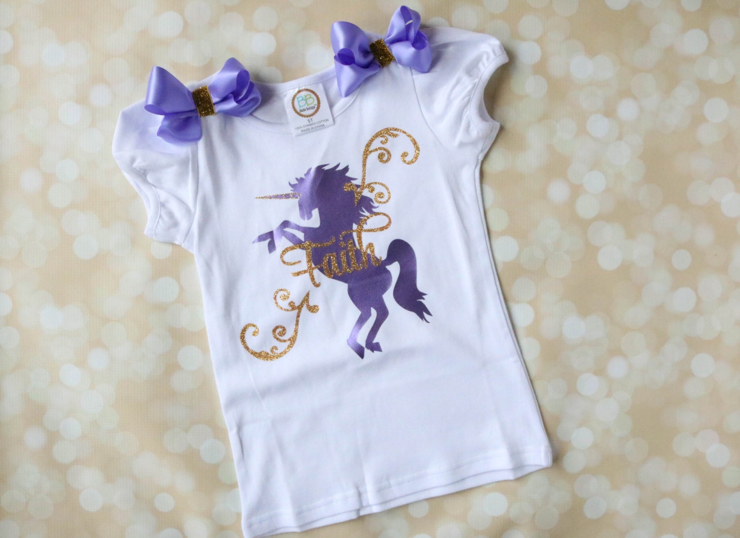 Unicorn Birthday Shirt Personalized Girls Birthday TShirt