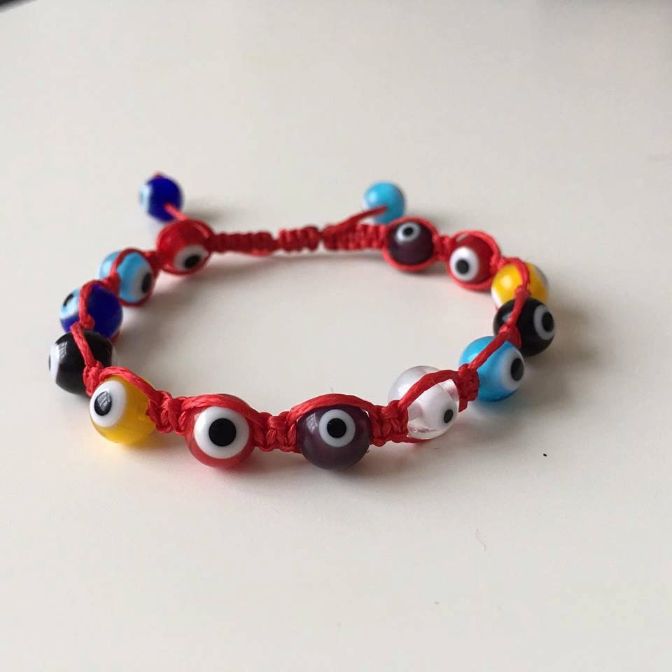 Evil Eye Beaded Bracelet Shamballa Bracelet by BosphorusBeads