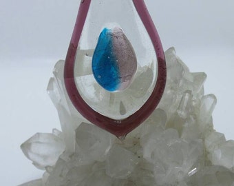 Murano Glass Millefiori Charm Pendant.