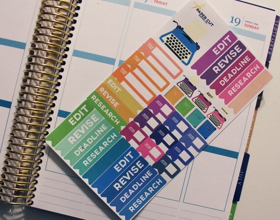 PLANNER STICKERS - Author / Writer / Book Planner Stickers