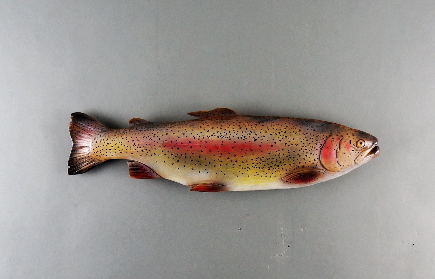 Rainbow Trout Fishing T Wood Carved Fish By Vladimir