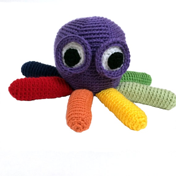 rainbow octopus plush