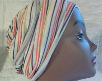 Infinity Scarf Chemo Hat Chemo Headwear Cancer Alopecia includes Donated Chemo Scarf