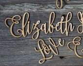 Custom Laser Cut Name sign Place Setting Sign Dinner Party Place Card Wedding Escort Card Decoration Modern Calligraphy Party Decoration