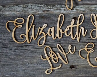 Custom Laser Cut Name sign Place Setting Sign Dinner Party Place Card Wedding Escort Card Decoration Modern Calligraphy Party Decoration