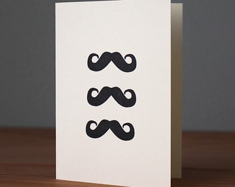 Items similar to Father's Day Mustache Card. Printable digital Card ...