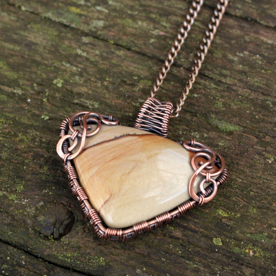 Wire Wrapped Pendant Jasper Pendant Wire By Lacylovewirewrap