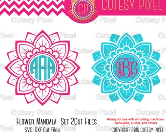 Flower Mandala Svg, cutting file, mandala Desings SVG, DXF, Cricut Design Space, Silhouette Studio, Digital Cut Files