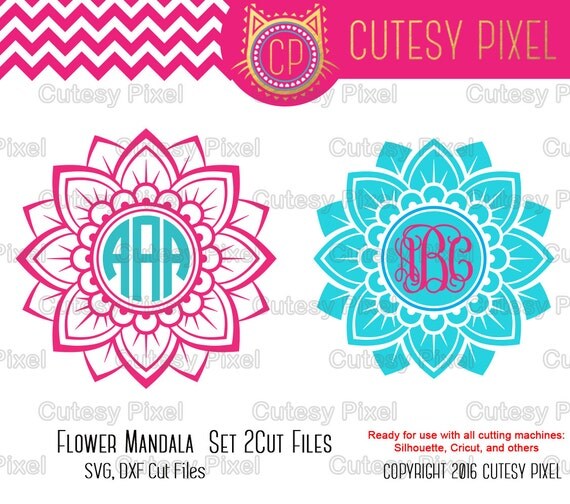 Download Flower Mandala Svg and DXF cutting file flower Designs for
