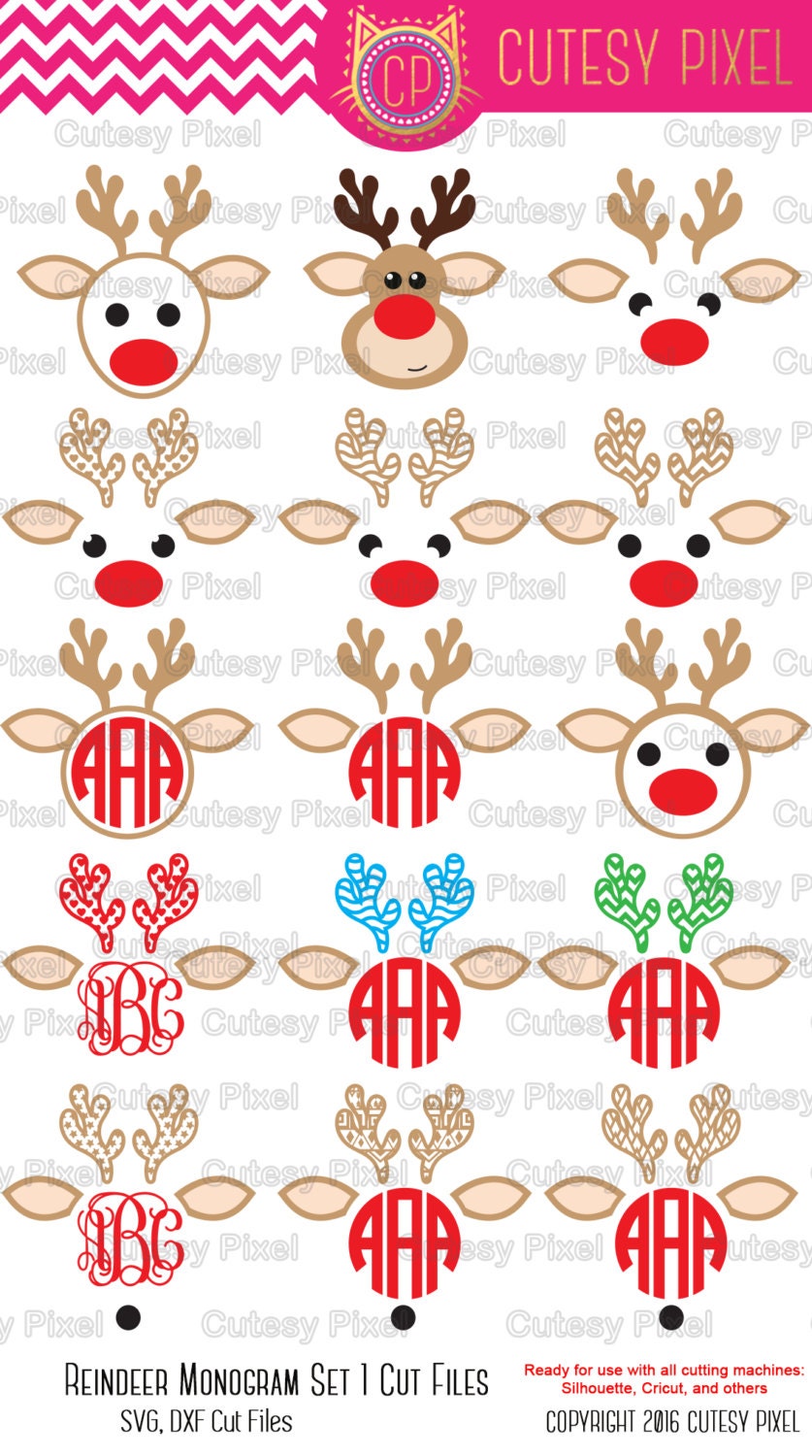 Reindeer cricut projects Svg cutting file svg by CutesyPixel