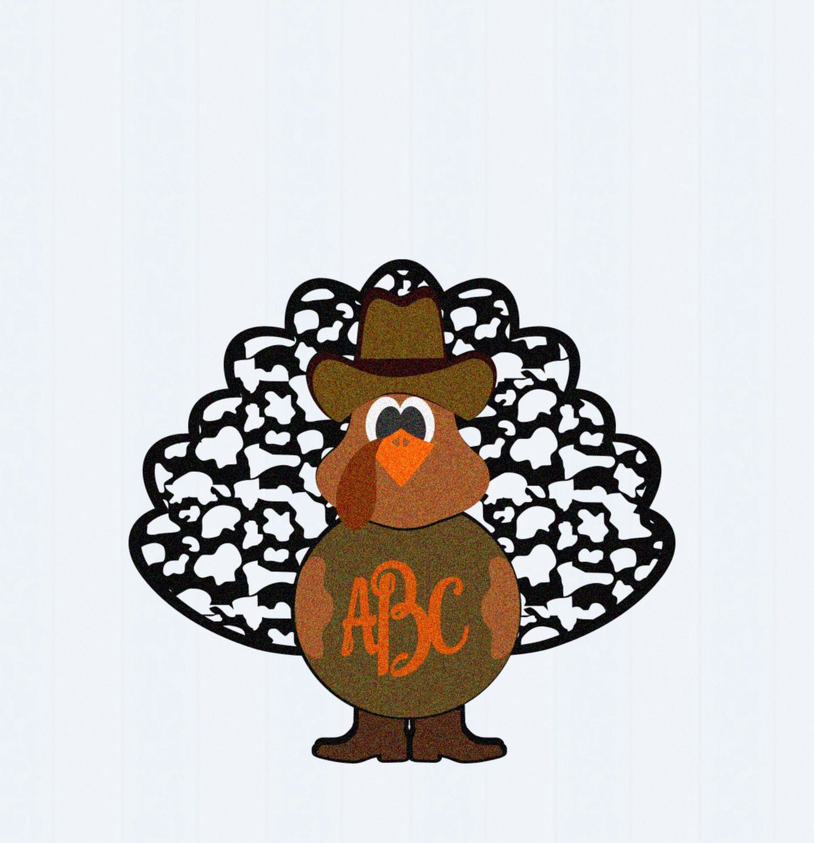 Download Fall Turkey Monogram Frame SVG EPS Png DXF Fall by JenCraftDesigns