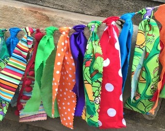 Ninja Turtle theme, TMNT banner, Ninja Turtle banner, TMNT birthday, TMNT party, Ninja Turtle bedroom decor, Ninja Turtle birthday banner