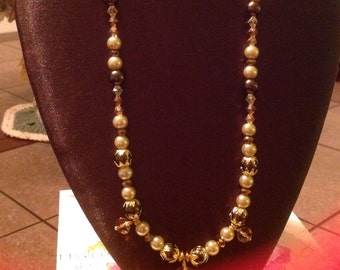 Chocolate pearl necklace