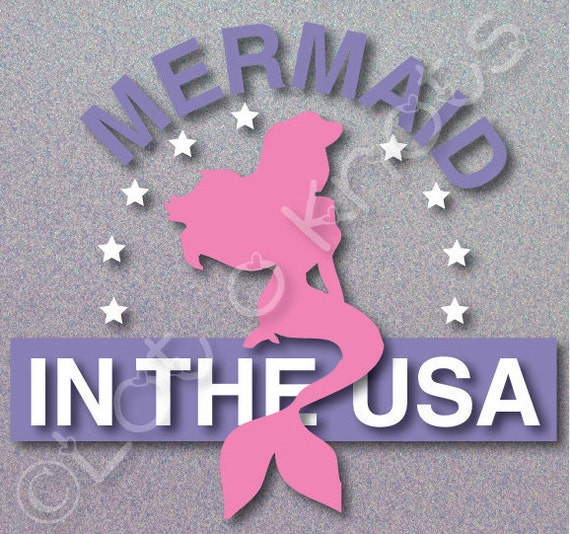 Items similar to Mermaid in the USA · Cute onesie/T-shirt ...