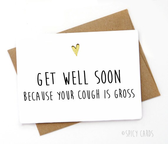 Handmade Funny Get Well Card