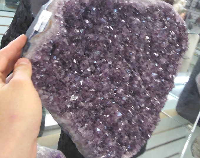 Amethyst Large Cluster- Cut Base Amethyst Geode- High Quality from Brazil Healing Crystals \ Reiki \ Healing Stone \ Healing Stones \ Chakra