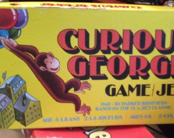 NOW ON SALE! Vintage (c. 1977) Curious George board game published by Parker Brothers. Incomplete.