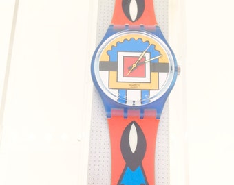 Swatch originals Paella GN129 1993 wristwatch New unused in original box with papers unisex